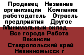 Продавец › Название организации ­ Компания-работодатель › Отрасль предприятия ­ Другое › Минимальный оклад ­ 1 - Все города Работа » Вакансии   . Ставропольский край,Невинномысск г.